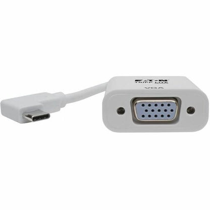 Tripp Lite by Eaton U444-06N-VGA-RA Right-Angle USB-C to VGA Adapter, M/F, White - 6\" (15
