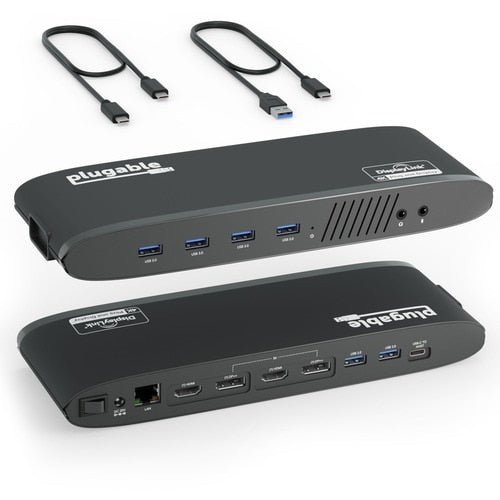 Station d'accueil horizontale Plugable USB 3.0 double écran 4K