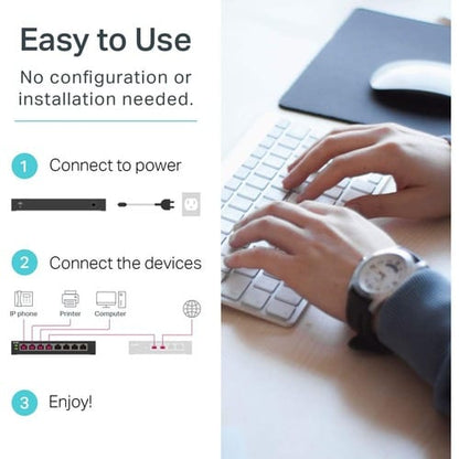 16-PORT 10/100MBPS + 2-PORT GBE UNMANAGED POE SWITCH
