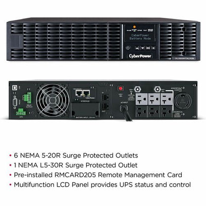Cyber Power CyberPower UPS Systems OL3000RTXL2UN Smart App Online -  C