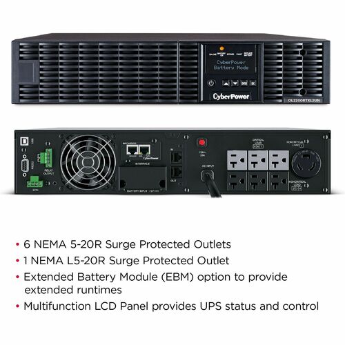CyberPower CyberPower UPS Systems OL2200RTXL2UN Smart App en ligne - C