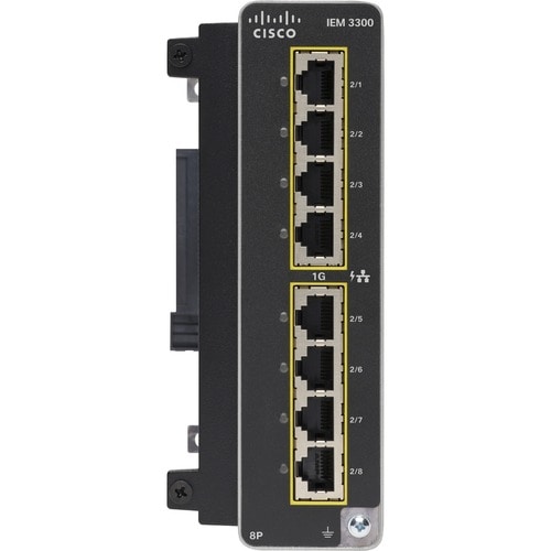 CATALYST IE3300 RUGGED 8PORT GE POE+ EXP MODULE