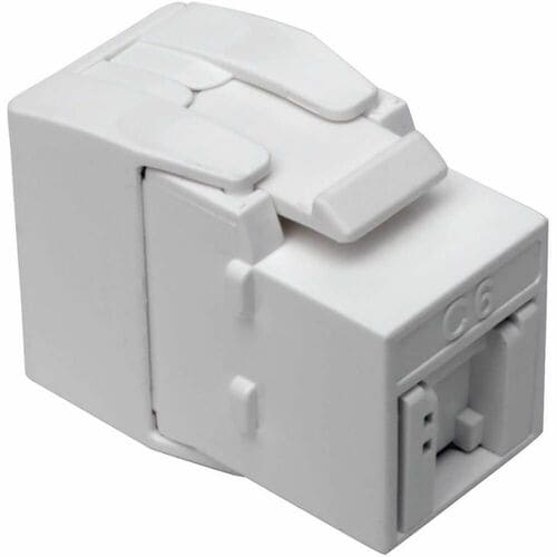 Conector Keystone N238-001-GY-TF de Tripp Lite by Eaton Cat6a/Cat6/Cat5e, blanco, TAA -