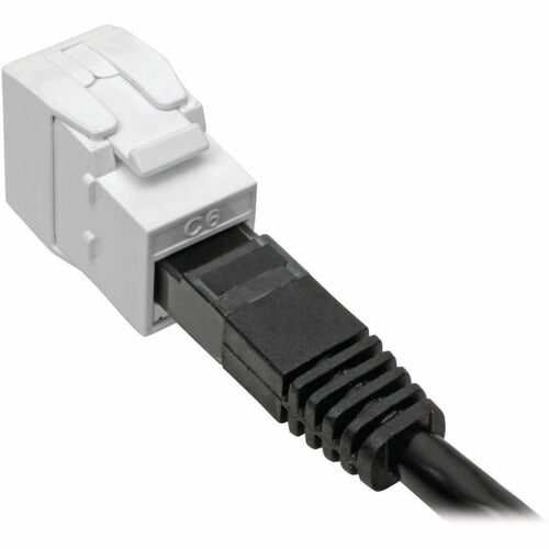 Tripp Lite by Eaton N238-001-GY-TF Keystone Jack Cat6a/Cat6/Cat5e, White, TAA - 1 x RJ-45