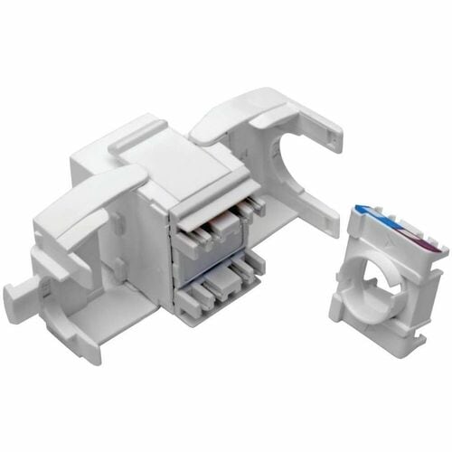 Tripp Lite by Eaton N238-001-GY-TF Keystone Jack Cat6a/Cat6/Cat5e, White, TAA - 1 x RJ-45