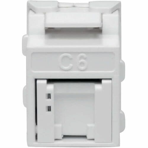 Conector Keystone N238-001-GY-TF de Tripp Lite by Eaton Cat6a/Cat6/Cat5e, blanco, TAA -