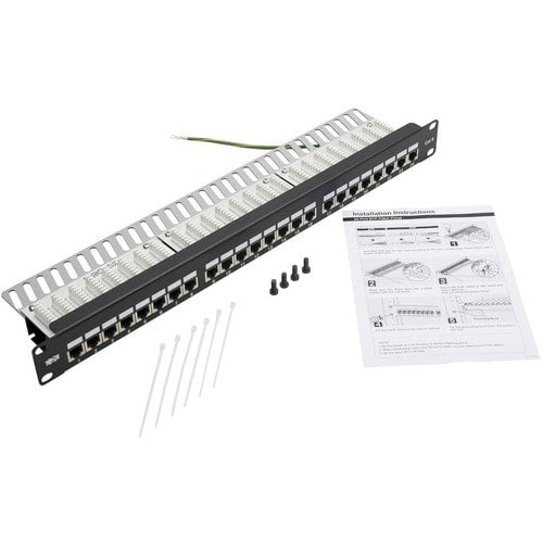Panel de conexión Cat6 de 24 puertos N252-024-SH-K de Tripp Lite by Eaton