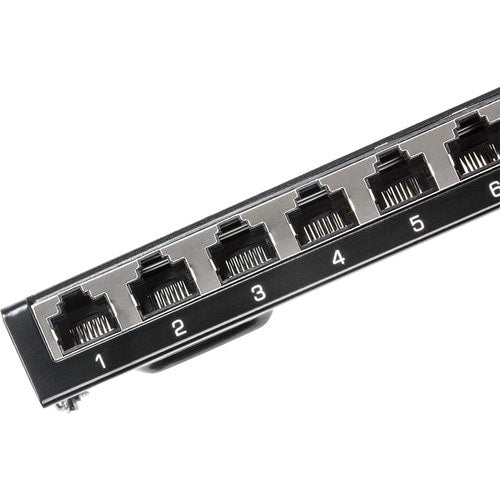 Panel de conexión blindado TRENDnet Cat6A de 12 puertos, compatible con 10G, Cat5e, Cat6 y Cat6A