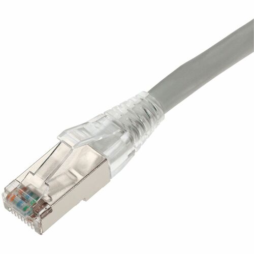 Câble Ethernet blindé en PVC gris AddOn de 90 cm (3 pi) CAT 6A, anti-accroc, gaine à bulles RJ