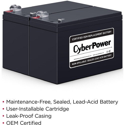 Cyber Power CyberPower RB1290X2 Replacement Battery Cartridge - 2 X 12