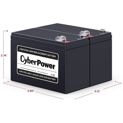 Cyber Power CyberPower RB1290X2 Replacement Battery Cartridge - 2 X 12