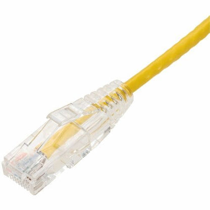 Câble Ethernet Cat. 6 en PVC fin jaune AddOn de 90 cm, transparent, anti-accroc