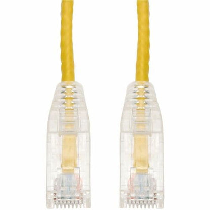 Câble Ethernet Cat. 6 en PVC fin jaune AddOn de 90 cm, transparent, anti-accroc