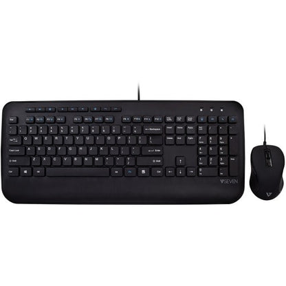 V7 CKU300USFull Size USB Keyboard with Palm Rest and Ambidextrous