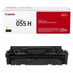 Canon 055H Original High Yield Laser Toner Cartridge - Yello