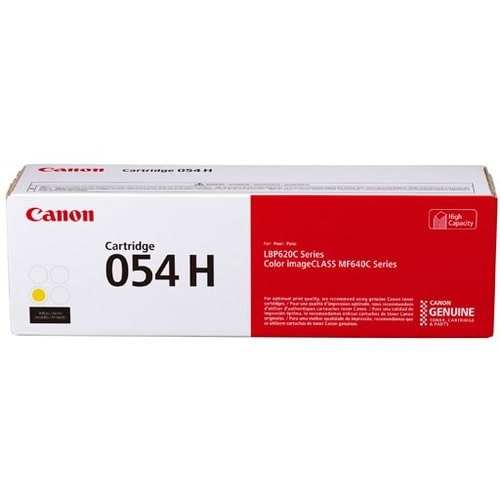 Canon 054H Original High Yield Laser Toner Cartridge - Yello