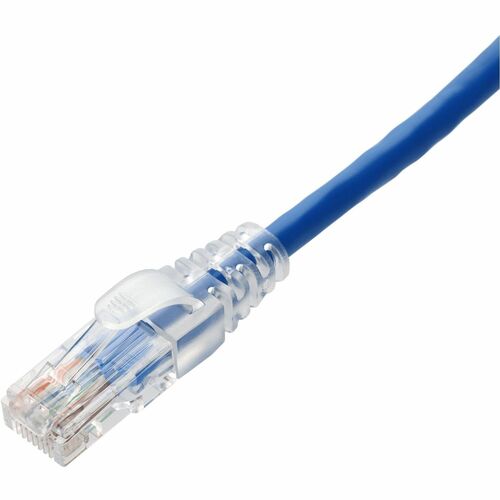Câble Ethernet Cat. 6 en PVC bleu AddOn de 2,1 m, anti-accroc, gaine transparente facile, TAA RJ