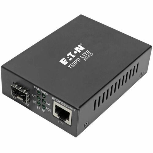 Tripp Lite by Eaton Gigabit SFP Fiber to Ethernet Media Converter, POE+