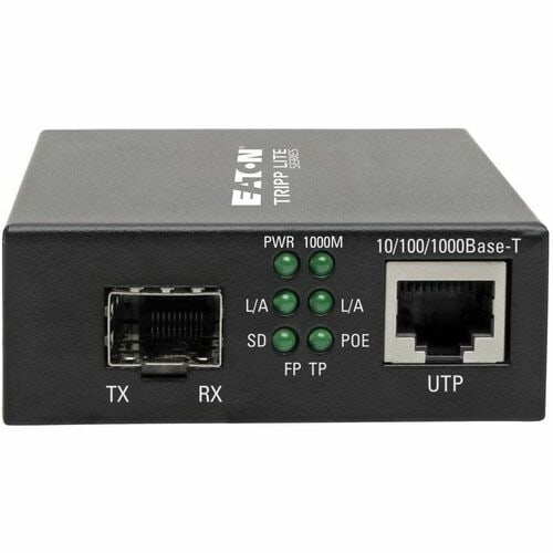 Tripp Lite by Eaton Gigabit SFP Fiber to Ethernet Media Converter, POE+