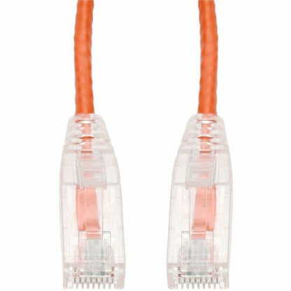 Câble Ethernet AddOn orange CAT 6 fin en PVC, 1,5 m, anti-accroc, transparent