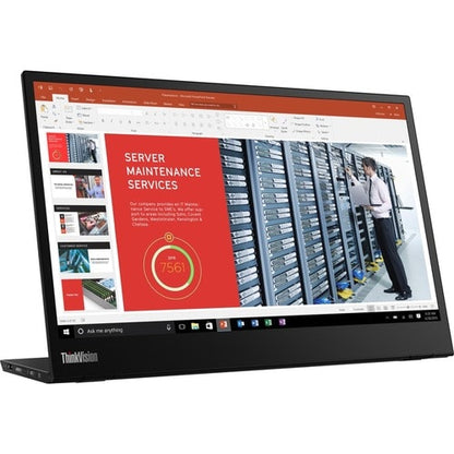 Moniteur LCD Full HD Lenovo ThinkVision M14 14 pouces - 16:9 - Noir corbeau