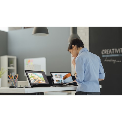 Moniteur LCD Full HD Lenovo ThinkVision M14 14 pouces - 16:9 - Noir corbeau