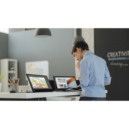 Moniteur LCD Full HD Lenovo ThinkVision M14 14 pouces - 16:9 - Noir corbeau