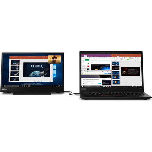 Moniteur LCD Full HD Lenovo ThinkVision M14 14 pouces - 16:9 - Noir corbeau
