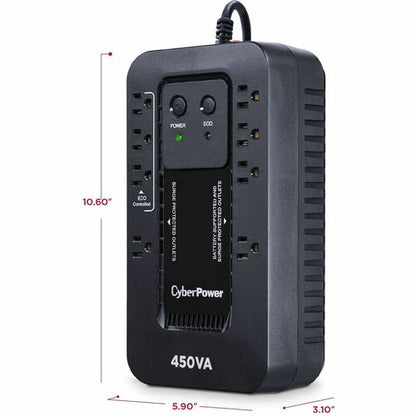 Sistemas UPS ecológicos CyberPower EC450G de Cyber ​​Power: 120 V CA, NEMA 5-1