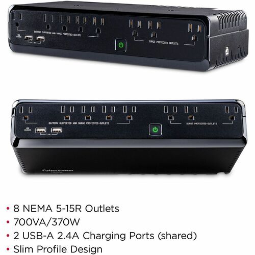 Cyber Power CyberPower SL700U Standby UPS Systems - 120 VAC, NEMA 5-15P