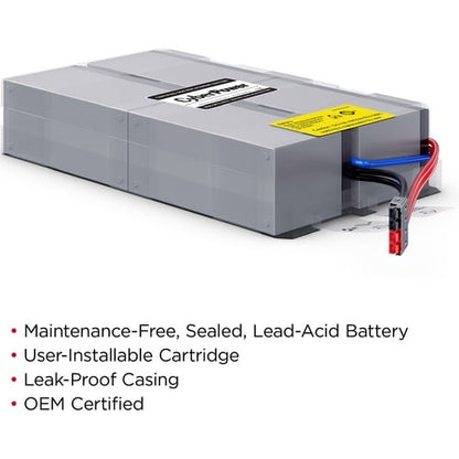 Cartouche de batterie de remplacement CyberPower CyberPower RB1290X4F - 4 x 1