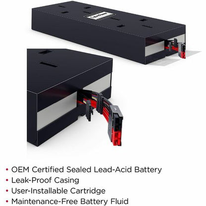 Batterie pour onduleur CyberPower RB1260X8 - 6 000 mAh - 12 V CC