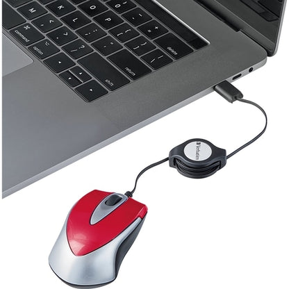 MINI SOURIS OPTIQUE DE VOYAGE USB-C MULTI 10 ROUGE
