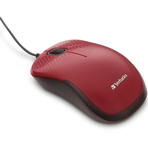 RATÓN ÓPTICO SILENCIOSO CON CABLE ROJO MULTI 4
