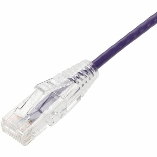 Câble Ethernet Cat. 6 en PVC fin violet AddOn 4,5 m, transparent, anti-accroc