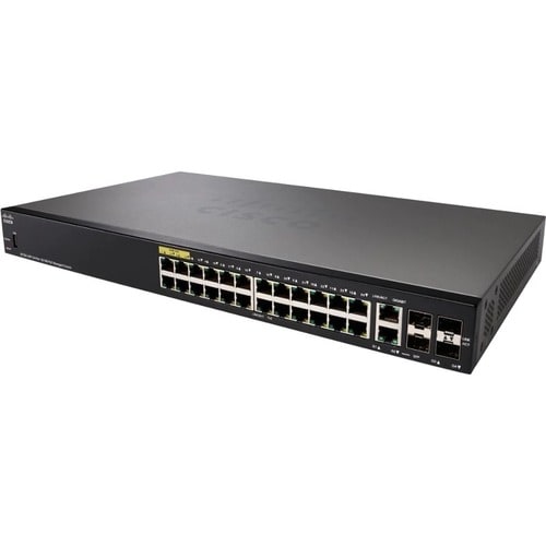 CISCO SF350-24P 24PORT 10/100 POEMANAGEDSWITCH REMANUFACTRED