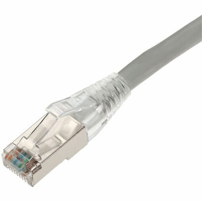 Câble Ethernet blindé en PVC gris AddOn de 6 m (20 pi) CAT 6A, anti-accroc, gaine à bulles RJ