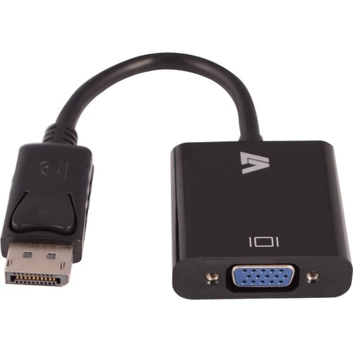 Adaptateur vidéo V7 noir DisplayPort mâle vers VGA femelle