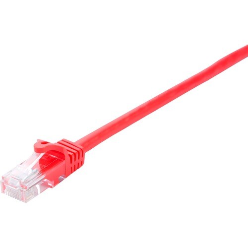 Câble V7 Red Cat6 non blindé (UTP) RJ45 mâle vers RJ45 mâle 5 m 16,4 pi - V7 Red Cat