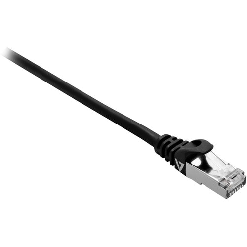 Câble V7 Cat7 blindé et déjoué (SFTP) noir RJ45 mâle vers RJ45 mâle 3 m