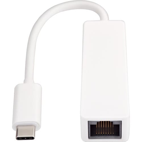 Adaptateur vidéo USB blanc V7 USB-C mâle vers RJ45 mâle - Adaptateur Ethernet Gigabit blanc V7 USB