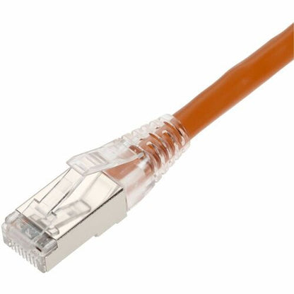 Câble Ethernet blindé en PVC orange Cat. 6 AddOn de 6 m, gaine à bulles anti-accroc, RJ45