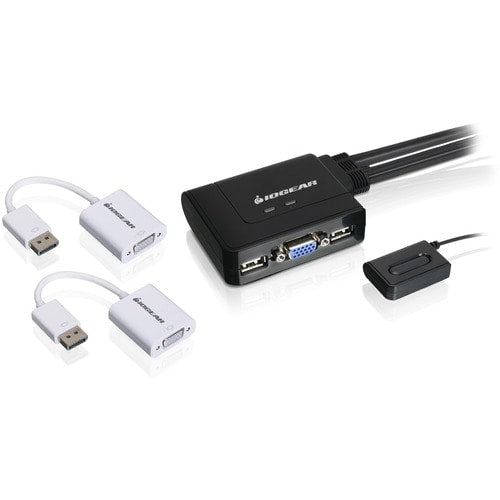 KIT DE CONMUTADOR KVM DISPLAYPORT VGA DE 2 PUERTOS