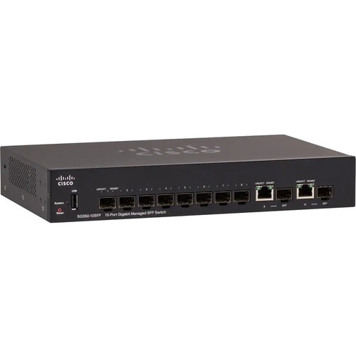 CISCO SG350-10SFP 10PORT GIGABT MANAGED SFP SWITCH REMANUFACTURED