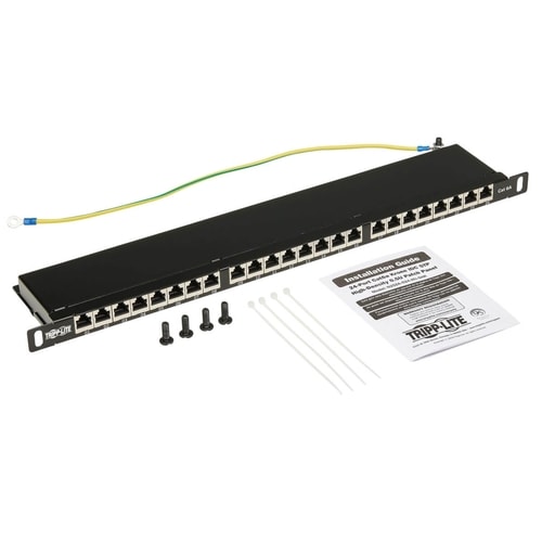Panel de conexión Cat6a de 24 puertos N252A-024-HUSHK de Tripp Lite by Eaton