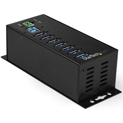 StarTech.com 7 Port USB Hub w/ Power Adapter - Metal Industrial USB 3.0 Data Hub