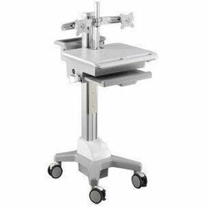 Chariot d'ordinateur Amer Mounts pour deux écrans - Capacité de 15 000 g (33,07 lb)