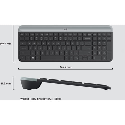 Ensemble clavier et souris sans fil Logitech MK470 Slim - Compact et moderne