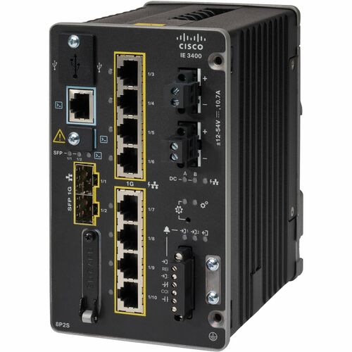 CATALYST IE3400 WITH 8GE POE/POE+ 2GE SFP ADV MODULAR NE