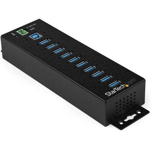 StarTech.com Hub USB 10 ports avec adaptateur secteur - Hub de données USB 3.0 industriel en métal